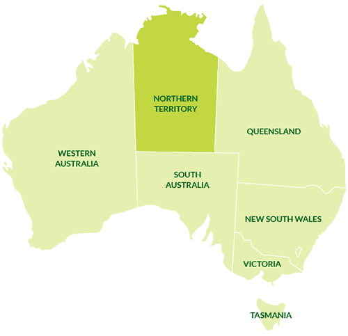 Nothern Territory Australia map